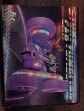 Stunt Car Toy - Purple LED Remote RC Vehicle
